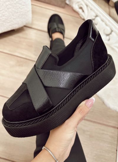 Women flats E571 - BLACK