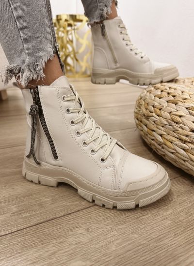 Women half boots E587 - BEIGE