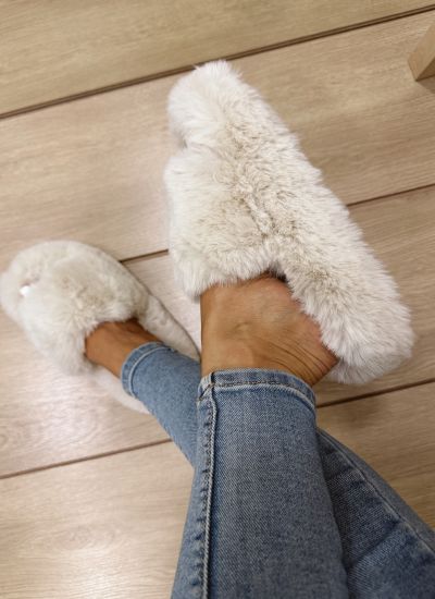 Home slippers E588 - LIGHT BEIGE