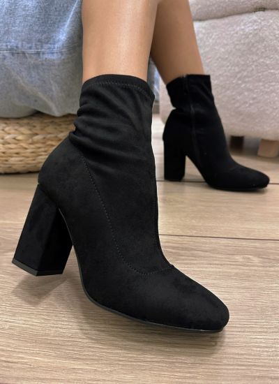 Women half boots E598 - BLACK