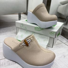 Kožne klompe F020 - BEŽ
