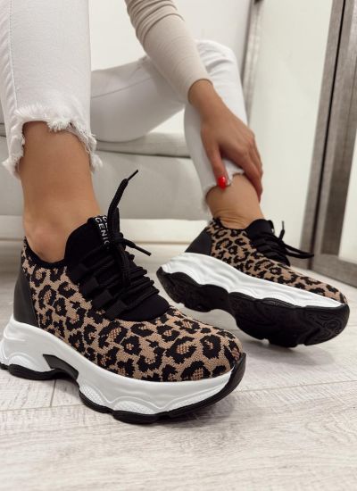 Ženske patike F037 - CRNA - LEOPARD