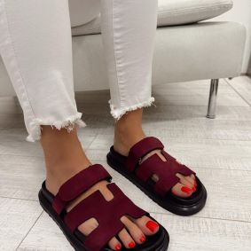 Ženske papuče F042 - BORDO