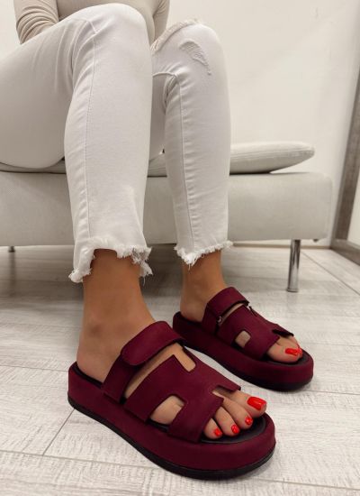 Ženske papuče F043 - BORDO