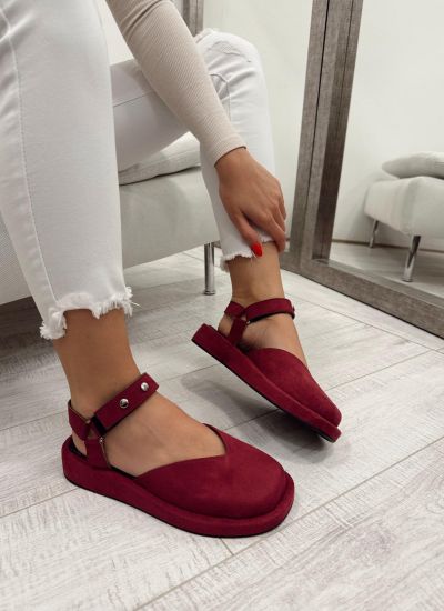 Ženske sandale F052 - SA NITNAMA - BORDO
