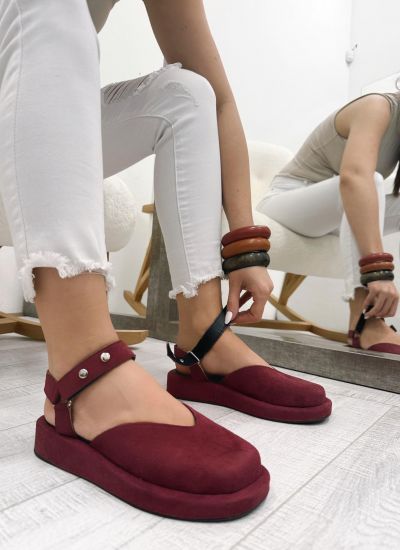Ženske sandale F052 - SA NITNAMA - BORDO