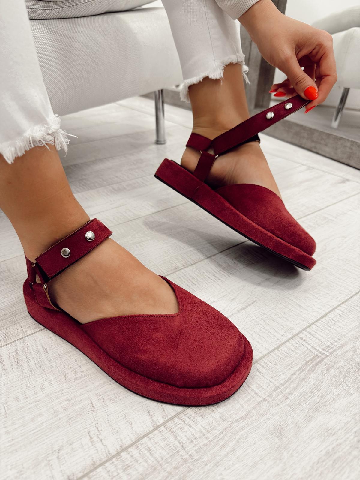 Ženske sandale F052 - SA NITNAMA - BORDO