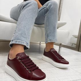 Kožne patike F234 - BORDO
