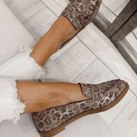Kožne mokasine F269 - LOVE BALLERIN'S - LEOPARD
