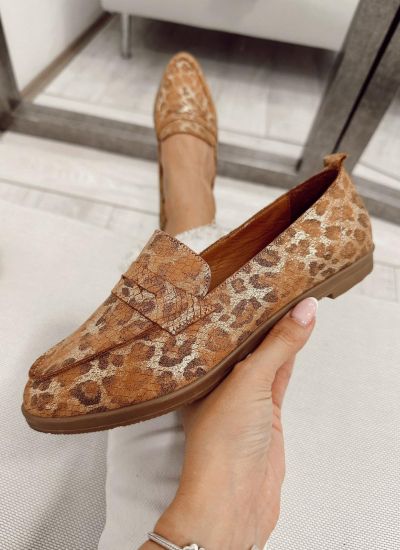 Kožne mokasine F269 - LOVE BALLERIN'S - KAMEL - LEOPARD
