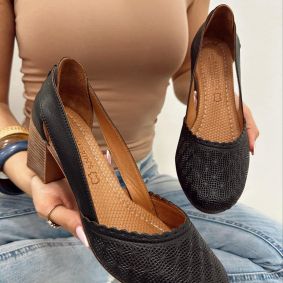 Kožne sandale F279 - LOVE BALLERIN'S - CRNA
