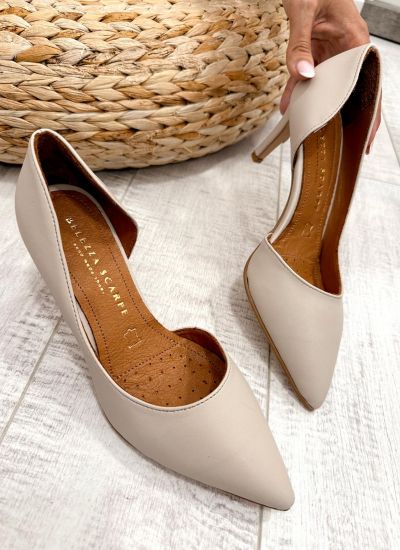 Kožne štikle F335 - BELEZZA SCARPE - BEŽ