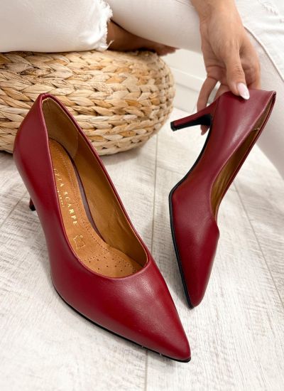Kožne štikle F336 - BELEZZA SCARPE - BORDO