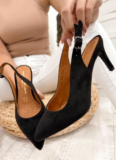 Kožne sandale F337 - BELEZZA SCARPE - CRNA