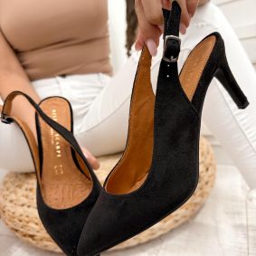 Kožne sandale F337 - BELEZZA SCARPE - CRNA
