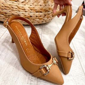 Kožne sandale F338 - BELEZZA SCARPE - KAMEL