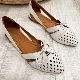 Ženske sandale F344 - LOVE BALLERIN'S - BELA