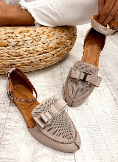 Kožne sandale F345 - LOVE BALLERIN'S - TAUPE