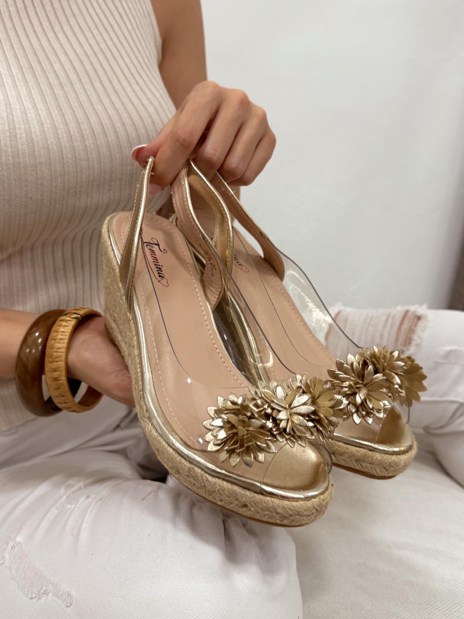 gold wedge dress sandals Miluxas Wedges for Women Summer Dressy Ankle Strap Dress Shoes Beach Boho Sandals Strappy Wedge Sandals High Heel Platform Sandals Gold 6(37), Women's