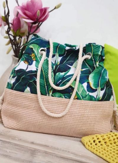 BAG WITH FLOWER PRINT - GREEN 