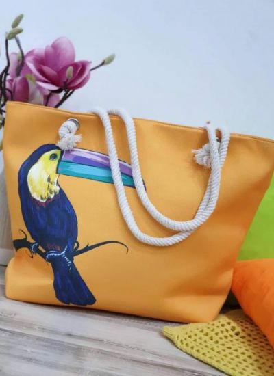 TOUCAN BAG WITH KNOTH - ORANGE