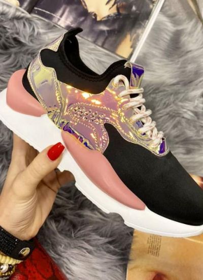 HOLOGRAM PATIKE - CRNO/ROZE