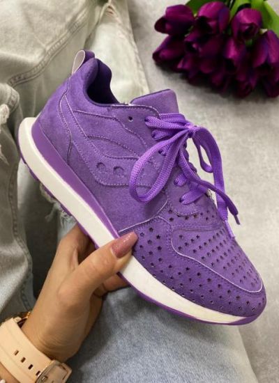 LACE UP FEMALE SNEAKERS - PURPLE