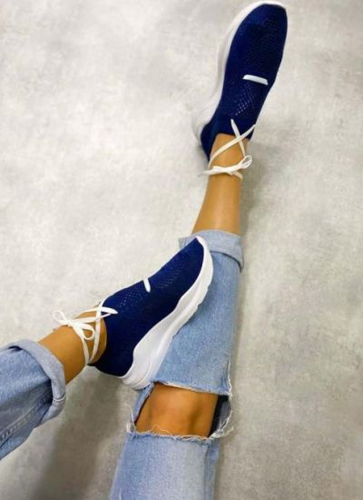 STRETCH SHALLOW SNEAKERS - NAVY BLUE