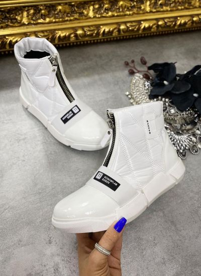 RUSTLE BOOTS WITH RUBBER  - WHITE