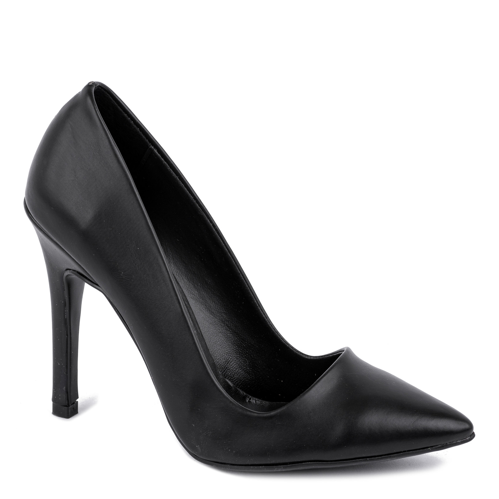 POINTED STILETTO SHOES WITH THIN HEEL - BLACK