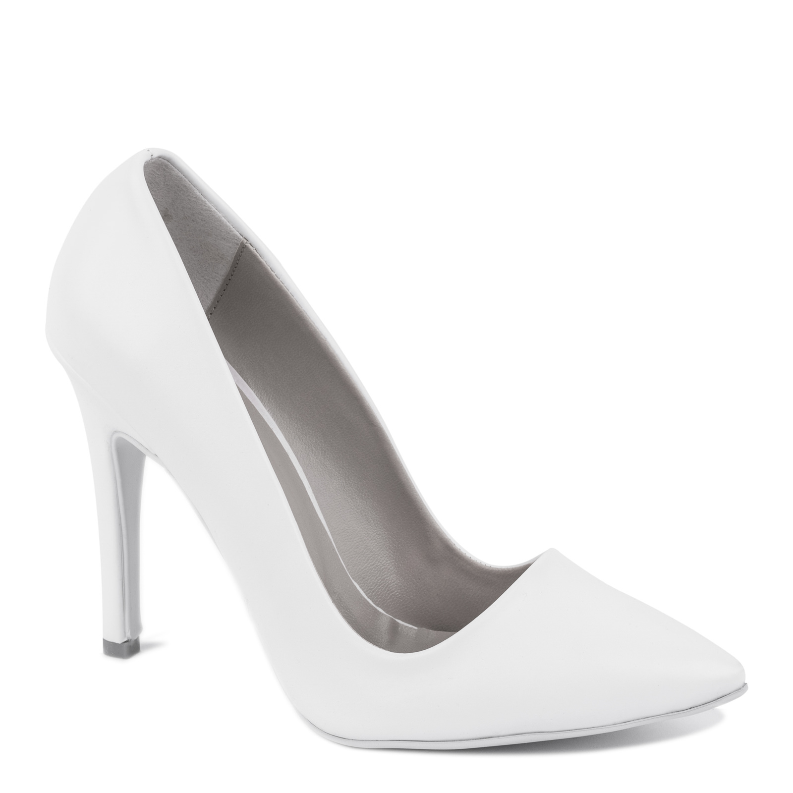 POINTED STILETTO SHOES WITH THIN HEEL - WHITE