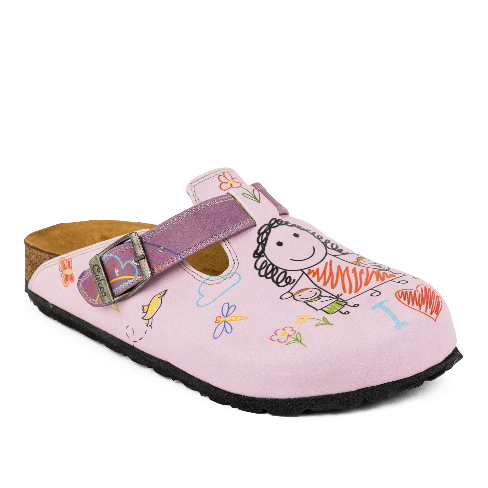 Patterned women clogs A085 - MOM - ROSE