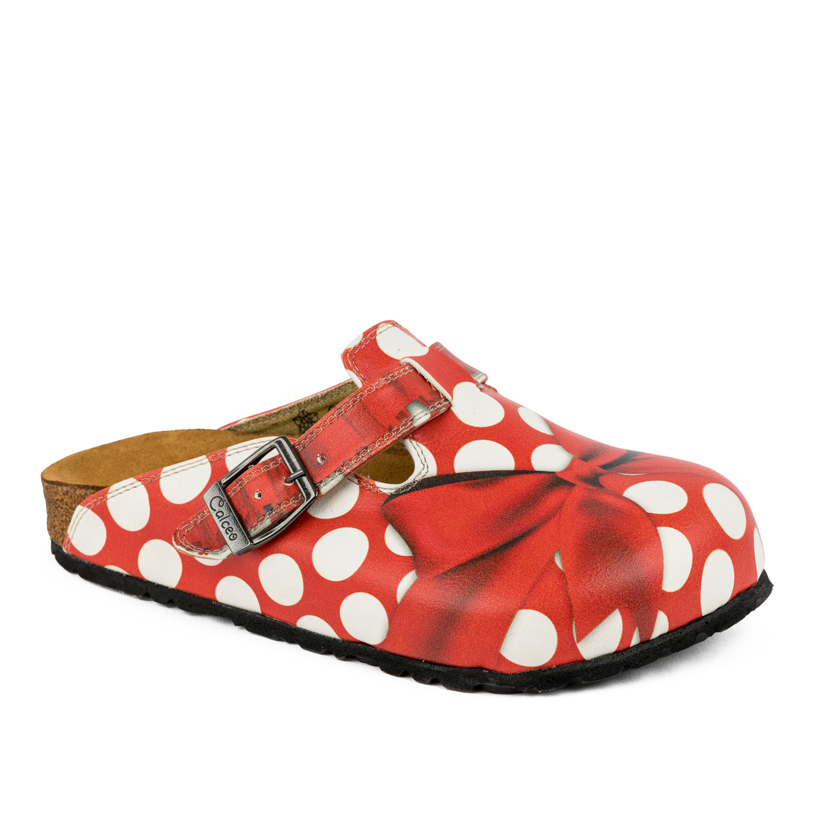 Patterned women clogs A086 - BOW - RED