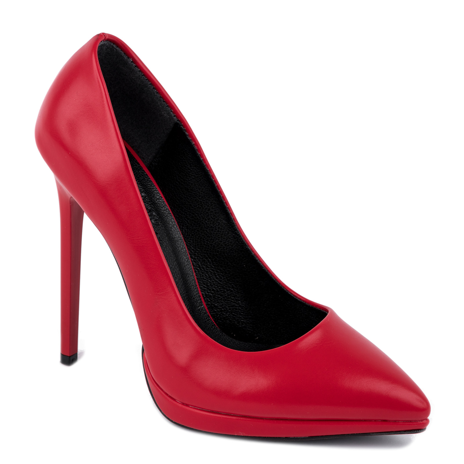 STILETTO SHOES WITH THIN HEEL - RED