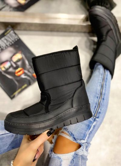 TEXAPORE ANKLE BOOTS WITH VELCRO BAND - BLACK