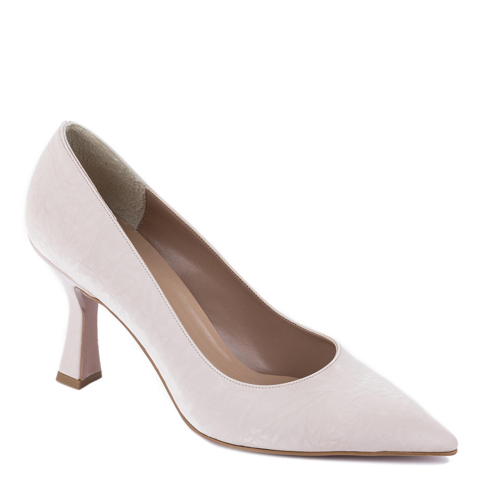 POINTED STILETTO SHOES WITH THIN HEEL - BEIGE