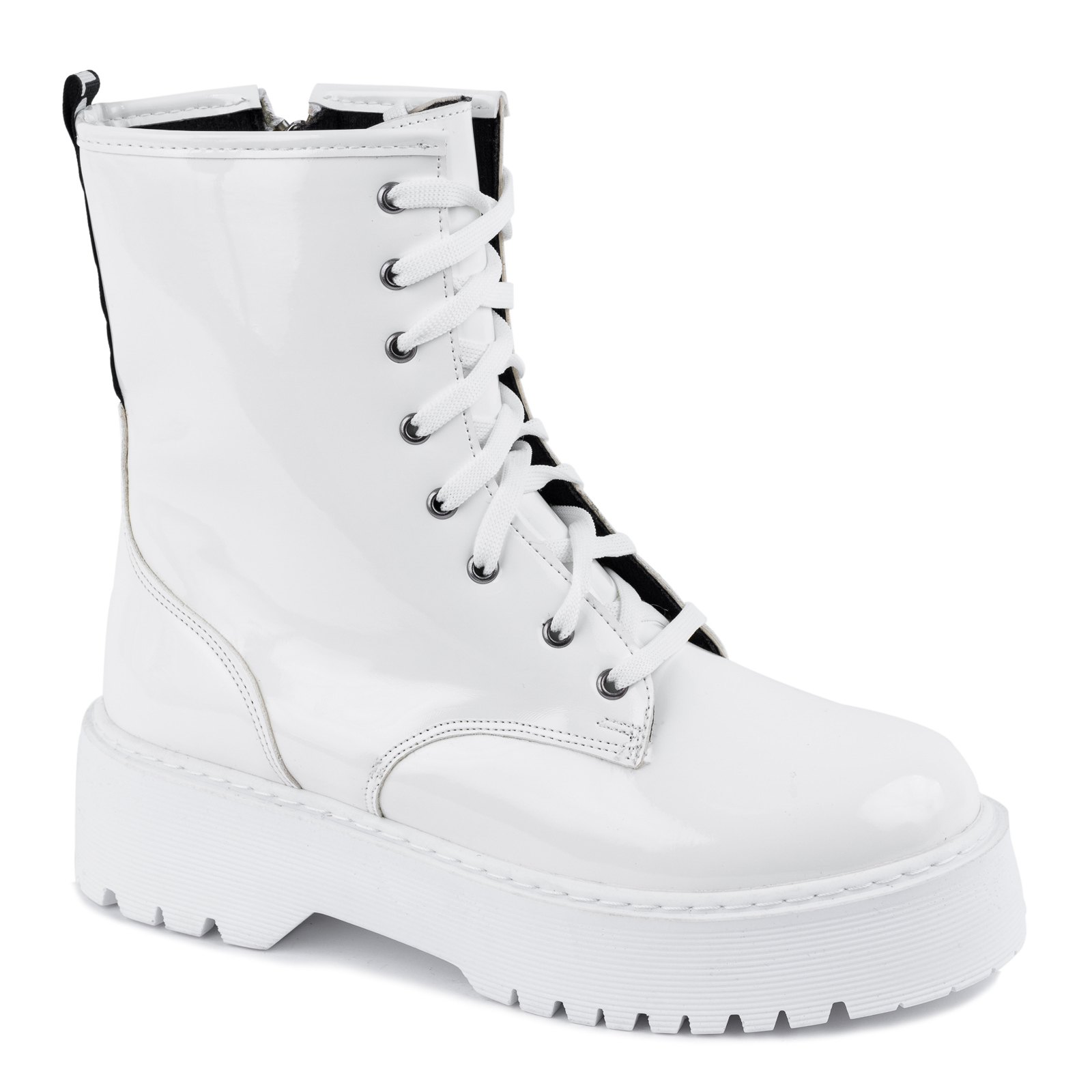 MARTIN BOOTS WITH WHITE SOLE - WHITE