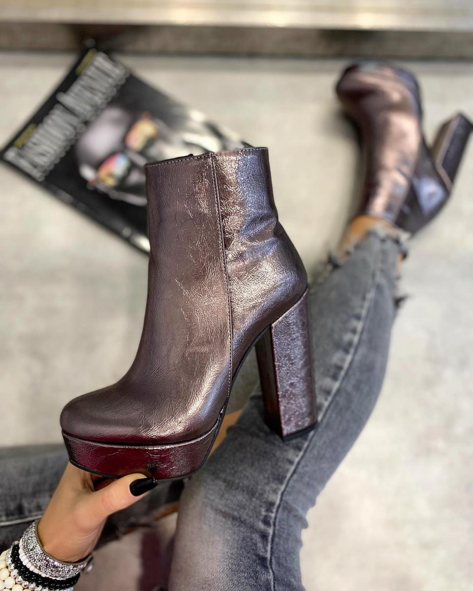 platform ankle boots thick heel