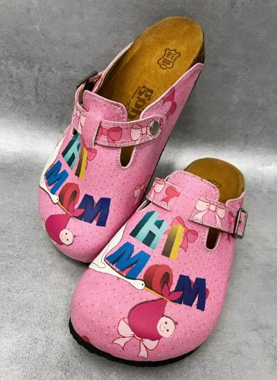 Patterned women clogs A140 - MOM - ROSE