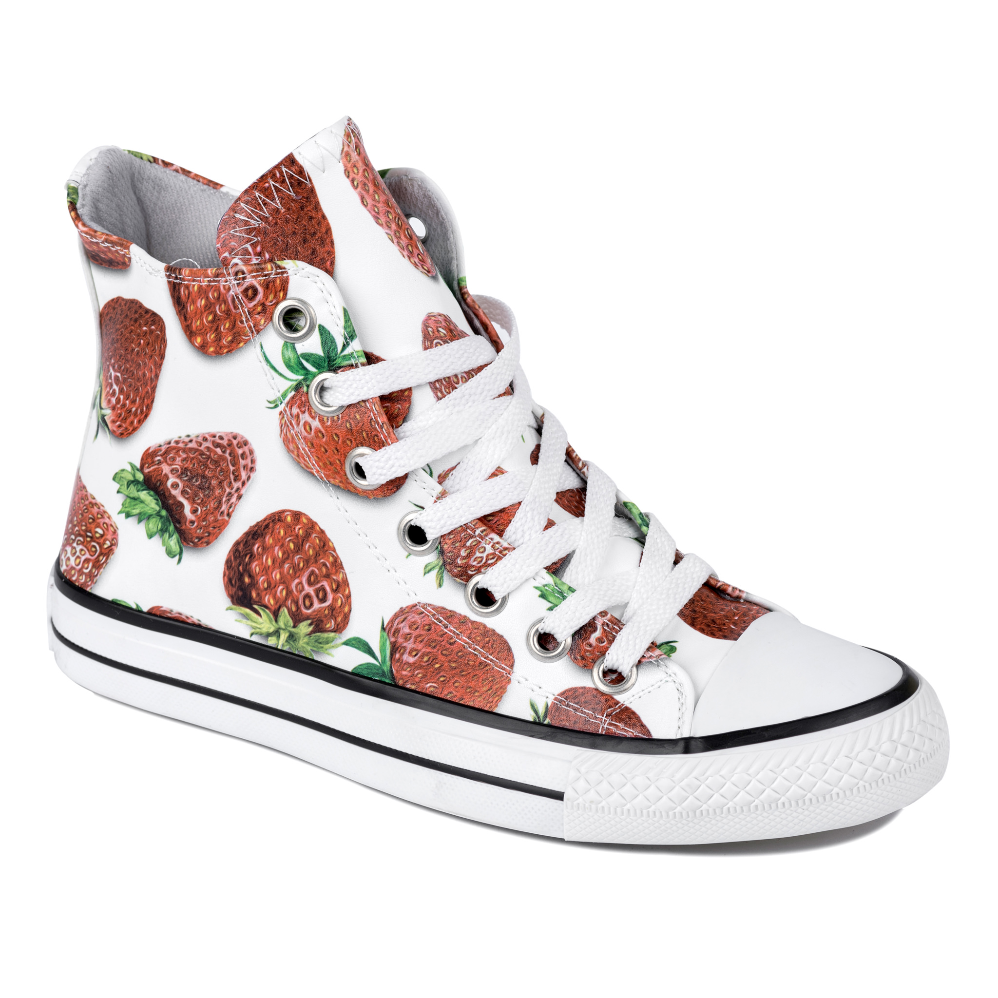 STRAWBERRY ANKLE SNEAKERS - WHITE