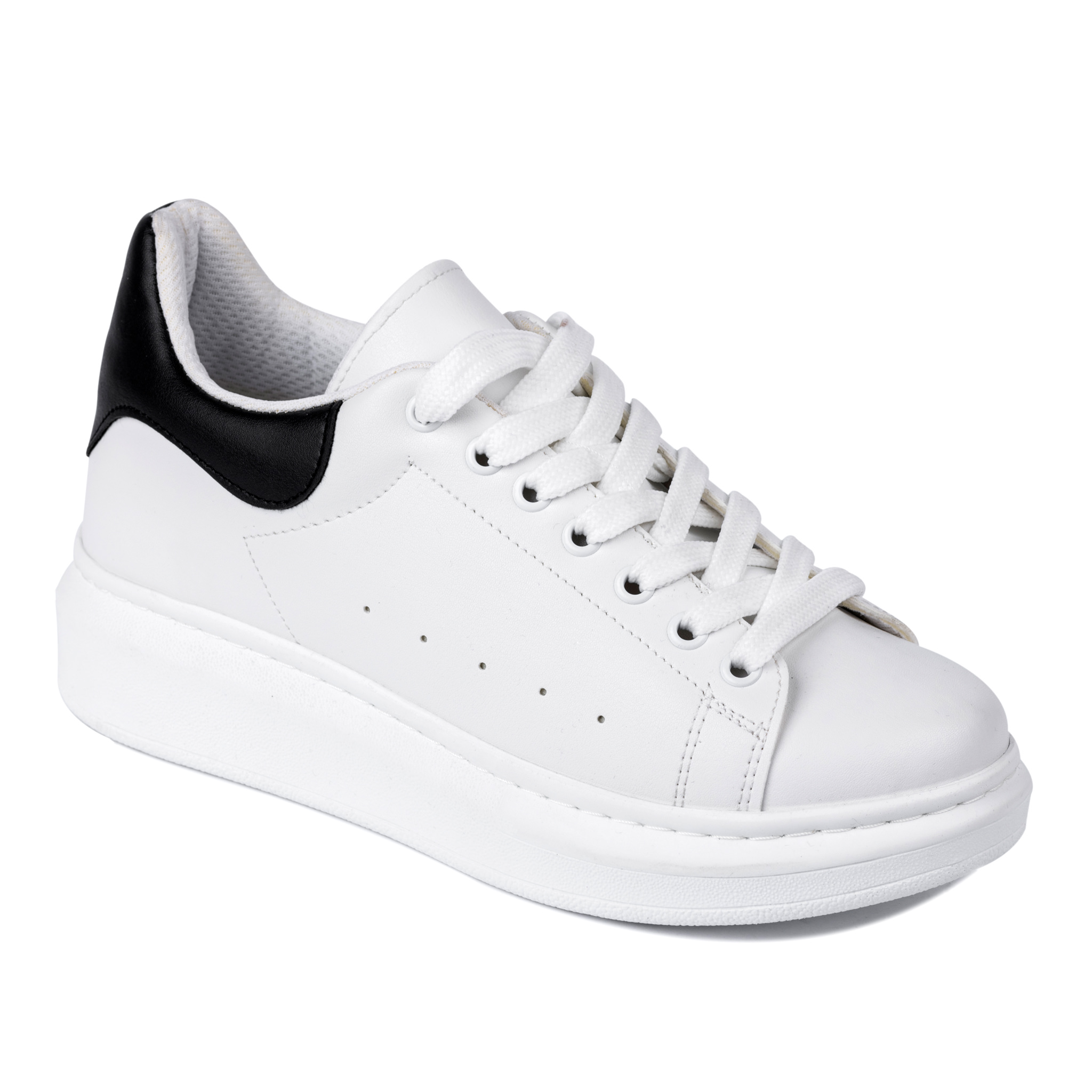 HIGH SOLE SNEAKERS - WHITE/BLACK