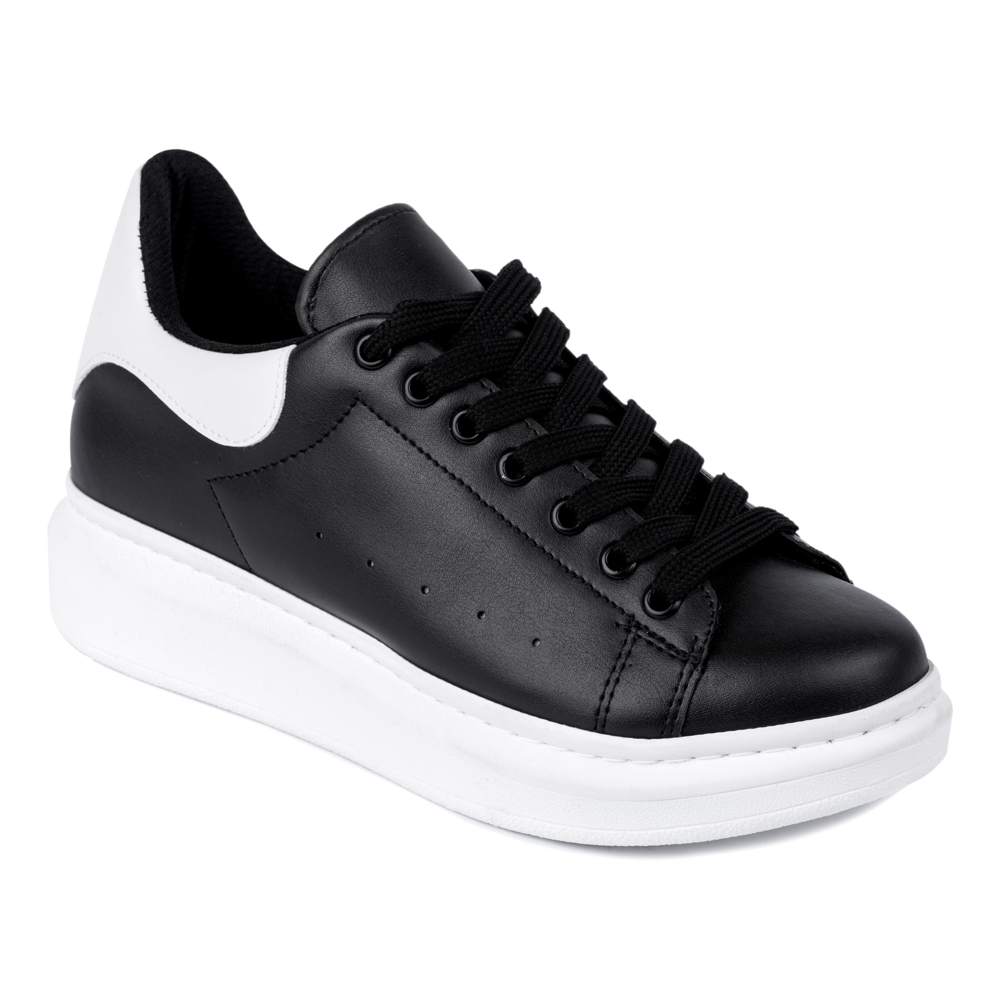 HIGH SOLE SNEAKERS - BLACK/WHITE