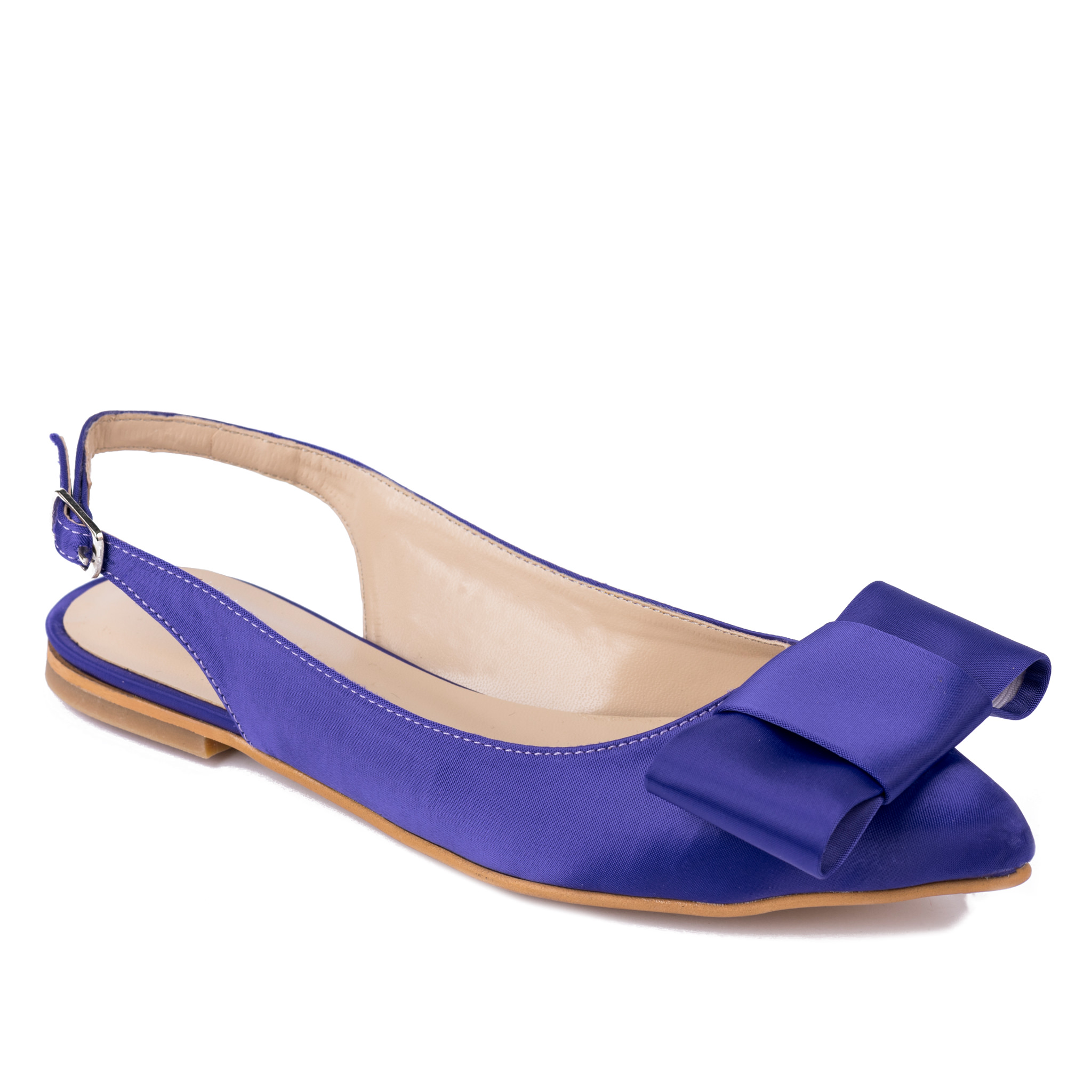 SATEN SANDALS WITH BOW - PURPLE
