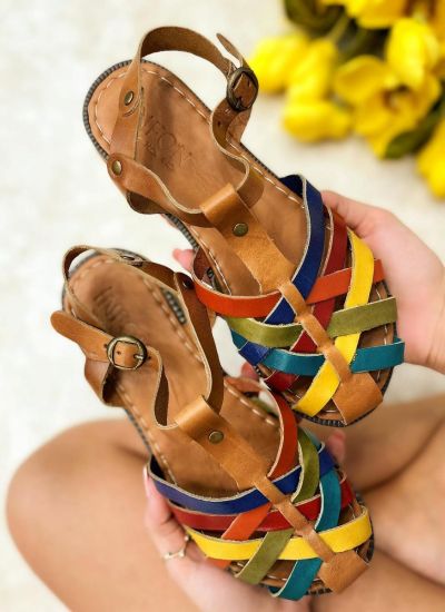 Women sandals A155 - CAMEL