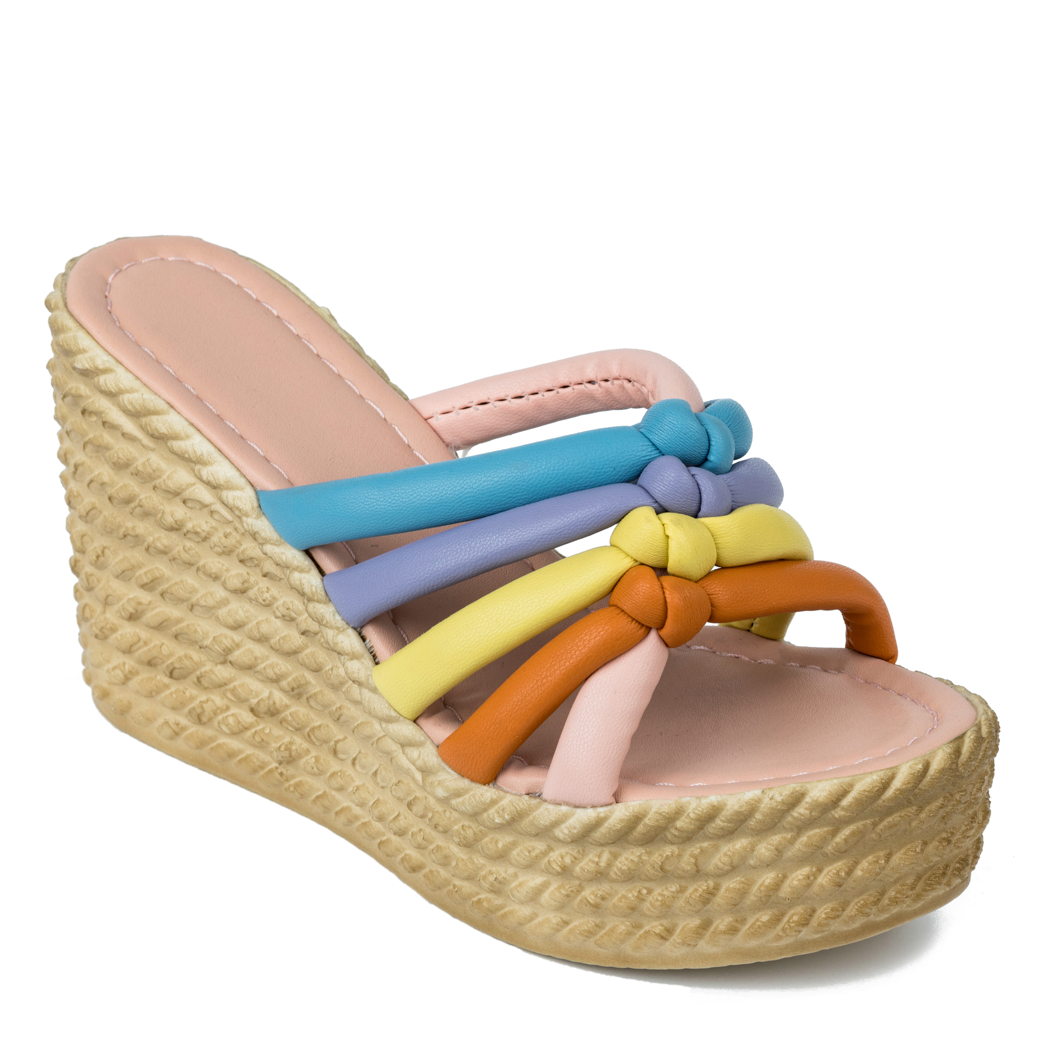 COLOURFUL WEDGE SLIPPERS 