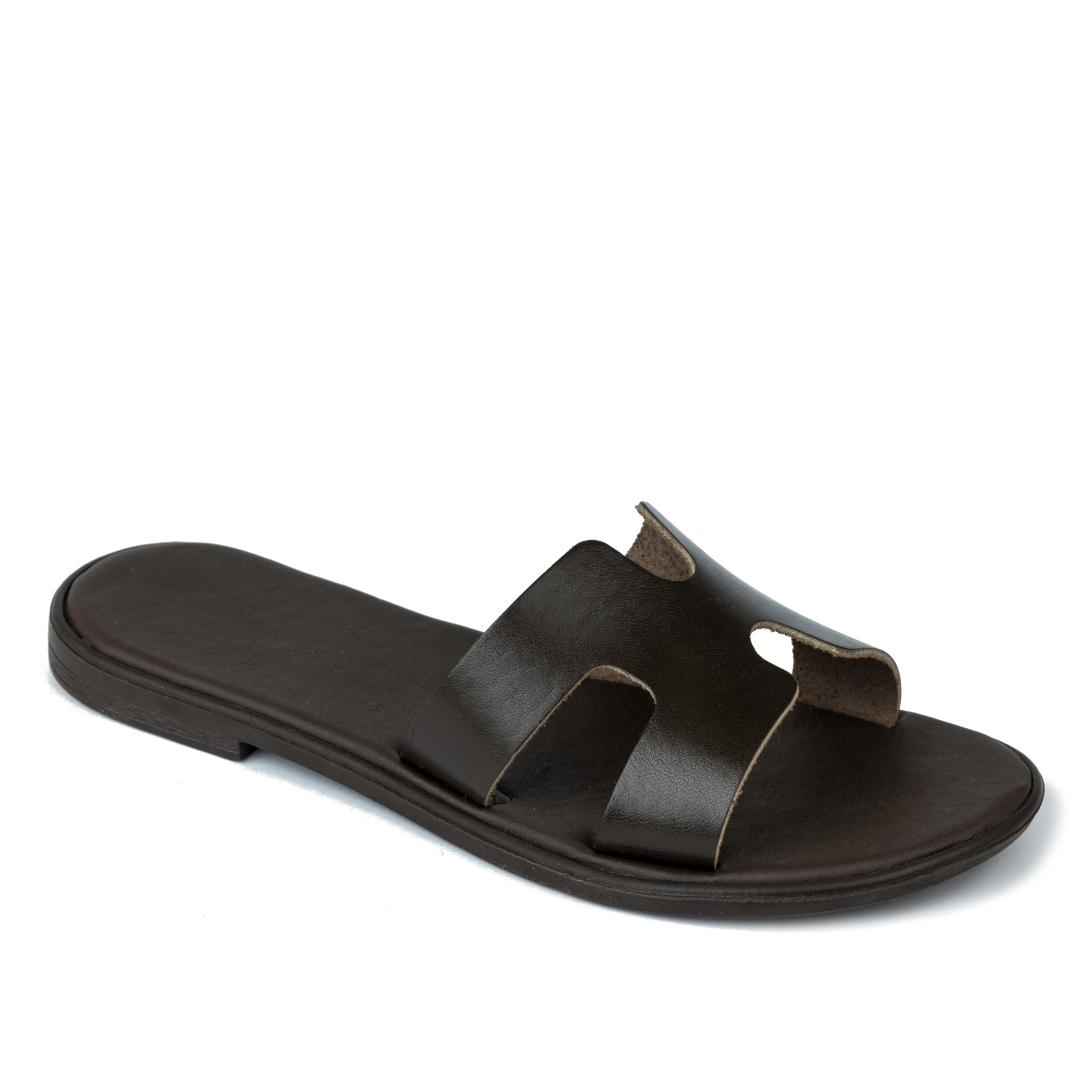 FLAT SLIPPERS - BROWN