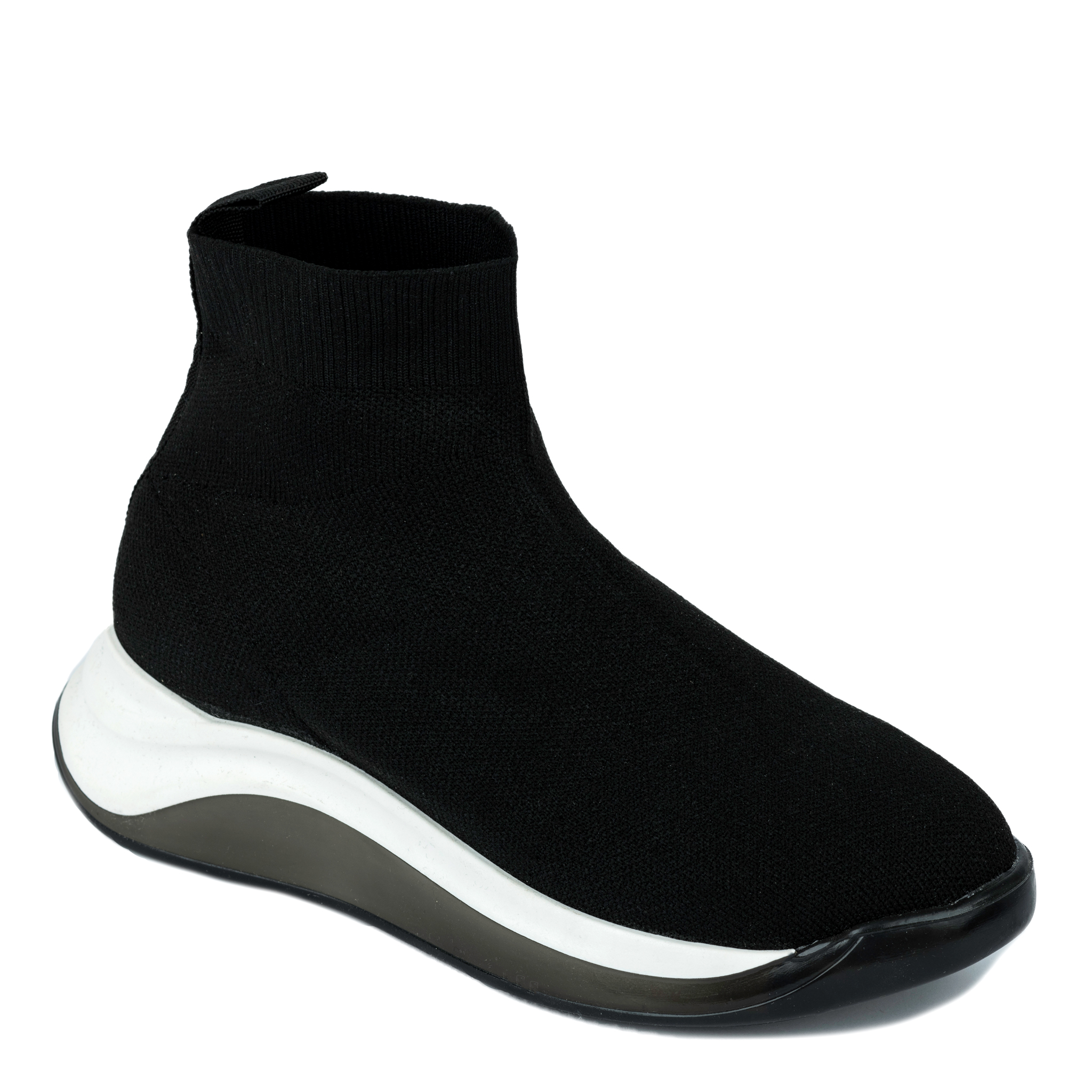 STRETCH ANKLE SNEAKERS - BLACK