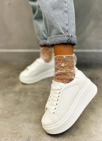 HIGH SOLE SNEAKERS - WHITE