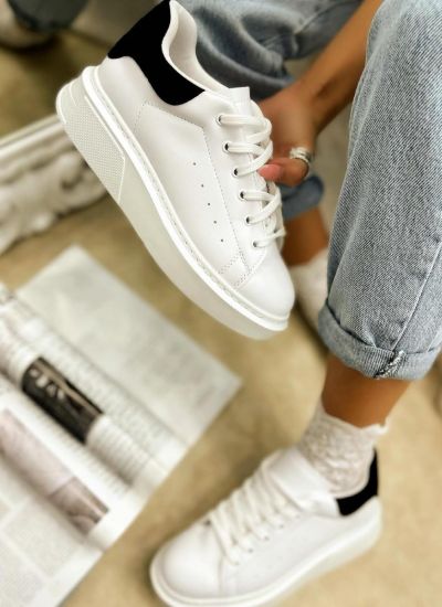 HIGH SOLE SNEAKERS - WHITE/BLACK