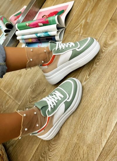 HIGH SOLE SNEAKERS - GREEN